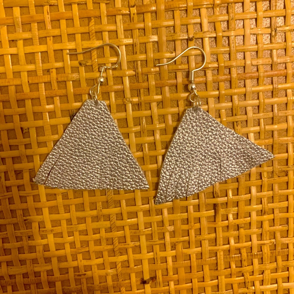 Handmade leather earrings